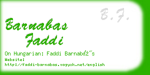 barnabas faddi business card